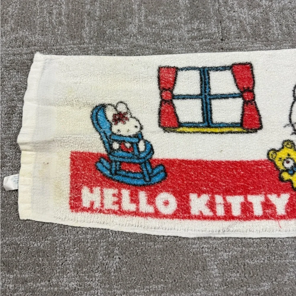 Vintage 70s Hello Kitty Sanrio Hand Towel